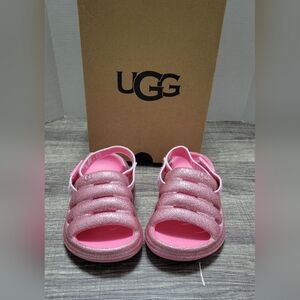 UGG Kids Pink Glitter Sandals